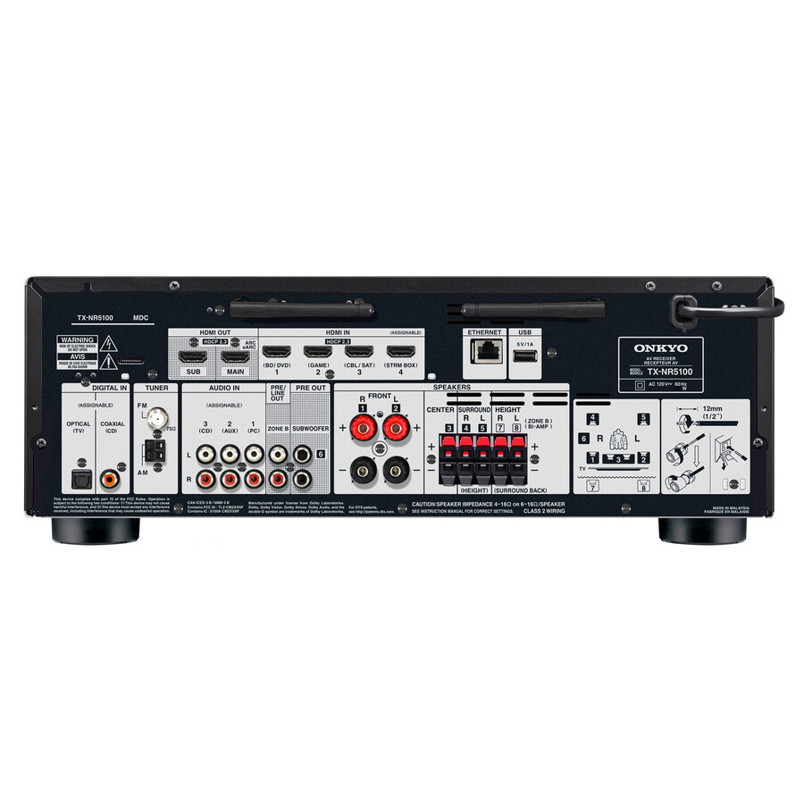 onkyo tx-nr5100 récepteur av 8k 72 canaux
