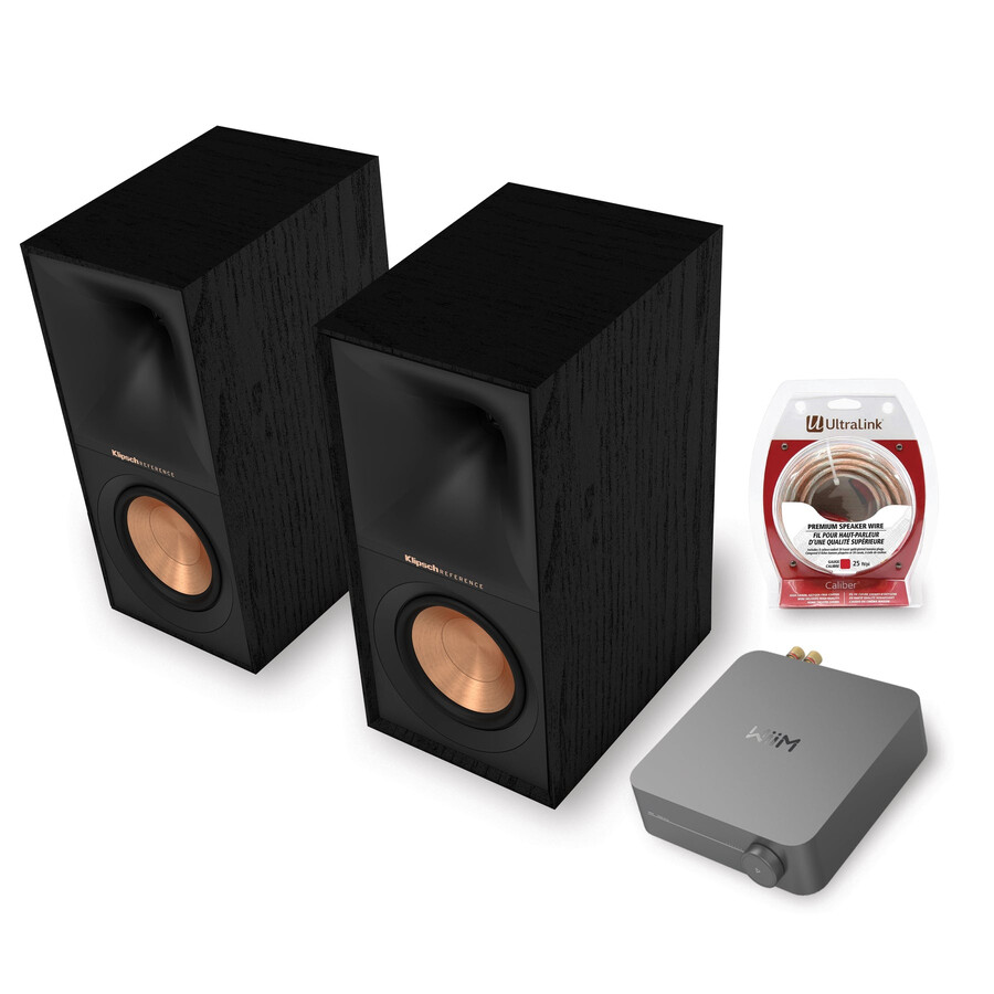 kit de démarrage ultime pour le streaming enceintes klipsch r-60m amplificateur wii m et câble ultralink